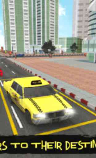 City Taxi Driver 3D - fou cabine stationnement 3