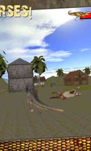 fou simulateur de dinosaure - réelle tyrannosaurus rugissement et jeu 3d saccage pour les adolescents et les enfants 3