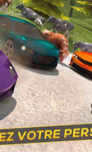 Furious Cows & Fast Cars . Jeu Gratuit de Courses de Voitures 3D 3