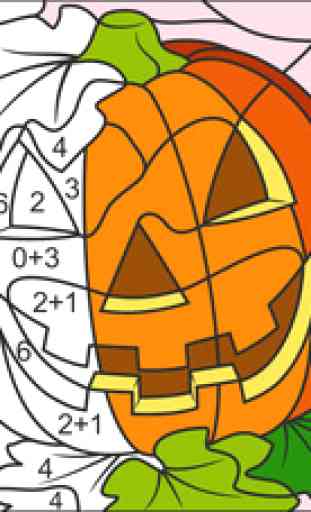 Coloriages numérotés – Halloween - Gratuit 4