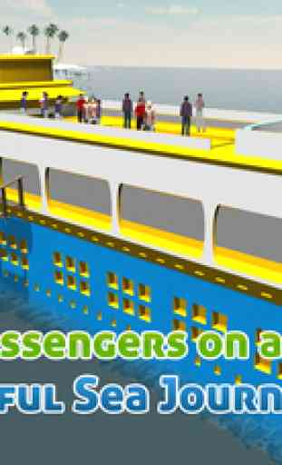 Cruise Ship Simulator 3D - Voile méga bateau sur la mer pour ramasser et déposer des passagers de l'île 1