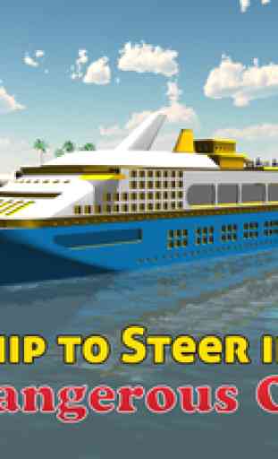Cruise Ship Simulator 3D - Voile méga bateau sur la mer pour ramasser et déposer des passagers de l'île 4