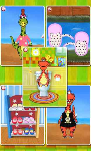 Prendre le Bain & s’Habiller avec Dino (FREE)- jeux apprentissage éducatif d'enfants pour les filles et les garçons gratuit 1