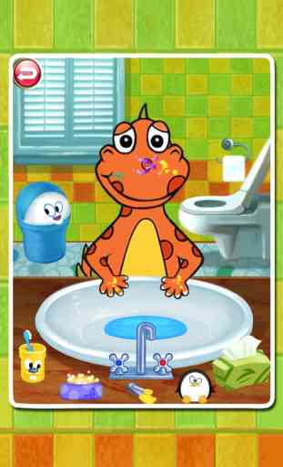 Prendre le Bain & s’Habiller avec Dino (FREE)- jeux apprentissage éducatif d'enfants pour les filles et les garçons gratuit 3