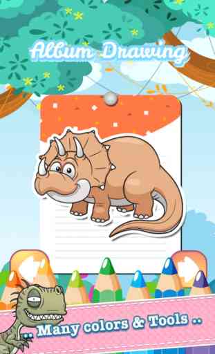Coloriage dinosaure jeux pour les enfants de 4 ans 2