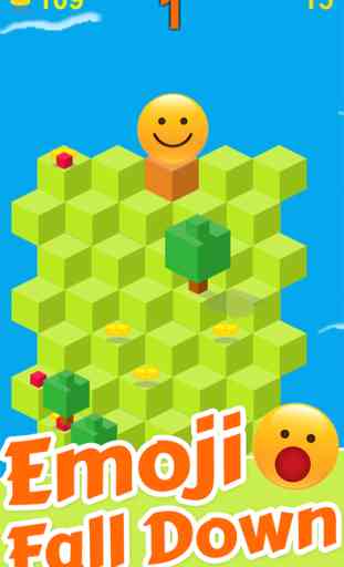 Cube Skip Emoji Tomber : Émotion Rolling Ball Jeux Sans Fin 3