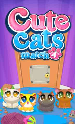 Cute Cats Match-4. Puissance 4 Pour Enfants 1