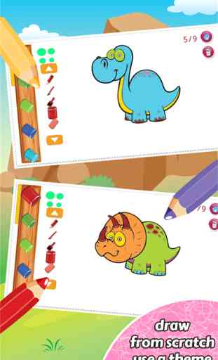 Dino Coloring Book Dessin pour enfants Jeux 2