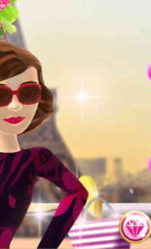 Jeux d'habillage pour filles: Paris - Jeu de Maquillage & Coiffure de Fille 2