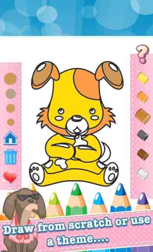 Livre Coloriage Dessin Chien - caricature mignonne art idées pages pour les enfants 3
