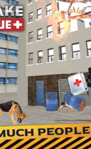 Simulateur de séisme de secours & sauvetage : Jouer le chien renifleur de sauvetage pour aider les victimes du séisme. 3