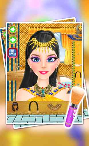 Egypte fille makeover - princesse egypte antique maquillage salon 1