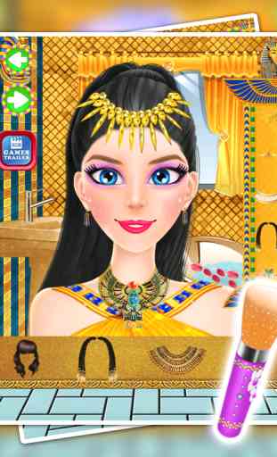 Egypte fille makeover - princesse egypte antique maquillage salon 4