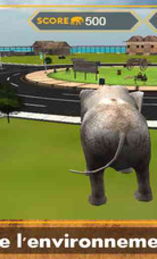 Éléphant simulateur 3D - profiter ville saccage avec des animaux sauvages 3
