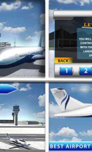 Emergency Airplane Parking Simulator 3D - Contrôles Aéroport vols réalistes et jeux Parking Air Coach Bus 3