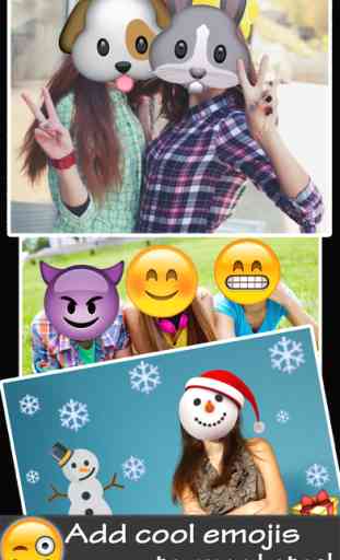 Emoji Face à vous même - Fabricant de Photo drôle à ajouter des émoticônes, émoticônes et Smileys sur la photo pour Instagram 1
