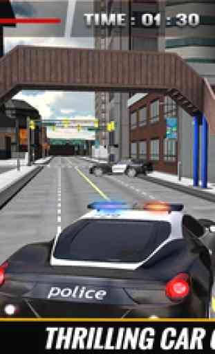 Extrême Ville voiture de police le vol du pilote 3D - chasser les brigands 1