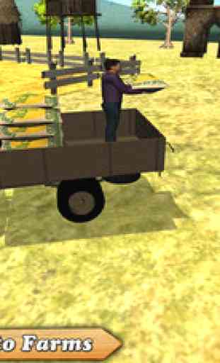 3D jeu remorque de transport de camion agricole 4