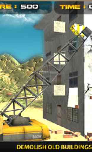 Extreme Wrecking Ball Construction & Demolition Crane 3D 1
