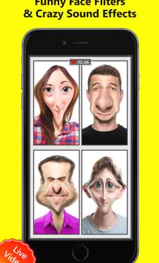 filtre snapchat ,effets vidéo et visage drôle 1
