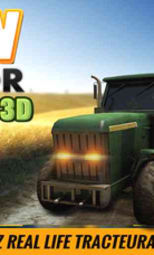 L'agriculture simulateur de tracteur pilote 3D 1