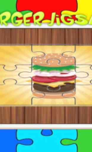Alimentation Burger Jigsaw - Jeux de cuisine Puzzles pour adultes et gratuit pour les enfants 1