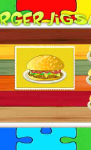 Alimentation Burger Jigsaw - Jeux de cuisine Puzzles pour adultes et gratuit pour les enfants 3
