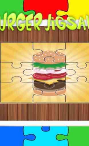 Alimentation Burger Jigsaw - Jeux de cuisine Puzzles pour adultes et gratuit pour les enfants 4