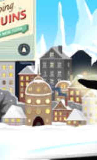 Flying Penguins in New York Free - The crazy birds sliding on the town - Free Version 2