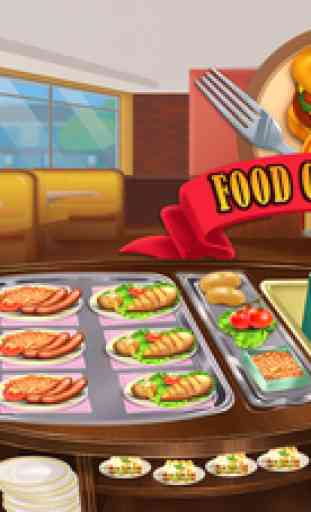 Food Court Bistro Fever Restaurant - Chef de cuisine Saucisses & Sandwich Scramble Games 1