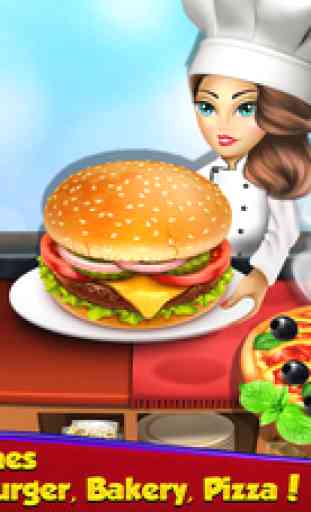 Food Court Bistro Fever Restaurant - Chef de cuisine Saucisses & Sandwich Scramble Games 4
