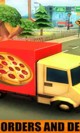 Food Truck Simulator Pizza Delivery - Parking Minivan Compétences jeux pour les enfants 2
