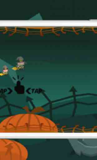 sorcière disquette apprendre à voler par balai magique dans la nuit de Halloween - touchez jeux de claquettes 2