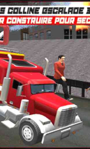 Camion de pompiers Colline Escalade Simulateur 3D Jeu 1