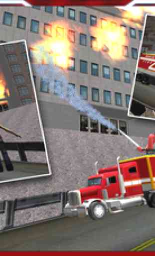 Camion de pompiers Colline Escalade Simulateur 3D Jeu 3