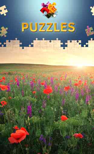 Fleurs puzzle gratuit adulte paysage 4