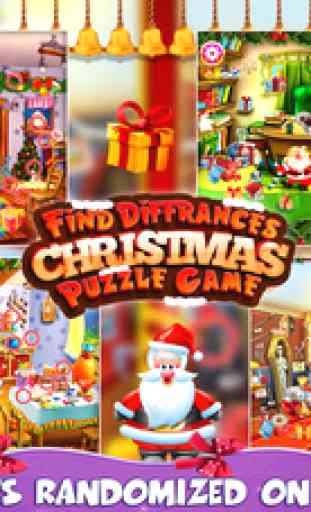 Trouver les différences de Noël Puzzle 1