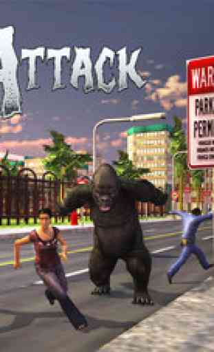 Gorilla Attaque Simulator 2016 - Foncer and Conquer comme African King Kong 4