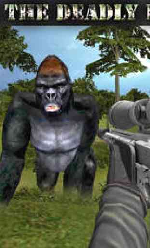 Gorilla Sniper 3D Assassin - Free Jungle Animal Hunter Wild Hunting Simulator 2