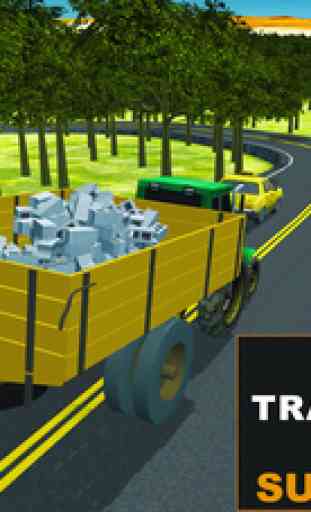 Colline grimper camion tracteur - Conduire méga camion et la cargaison de transport dans ce jeu de simulation 2
