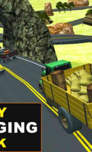 Colline grimper camion tracteur - Conduire méga camion et la cargaison de transport dans ce jeu de simulation 3
