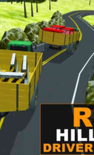 Colline grimper camion tracteur - Conduire méga camion et la cargaison de transport dans ce jeu de simulation 4
