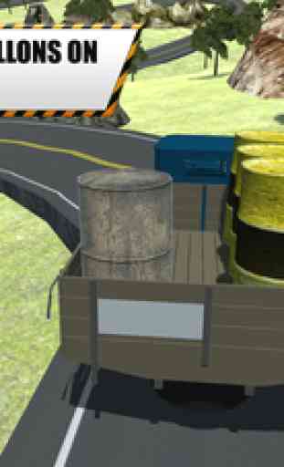 Escalade colline camion essence - Pilote cargaison camion dans ce jeu simulateur de conduite 2