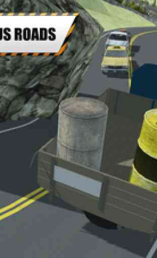 Escalade colline camion essence - Pilote cargaison camion dans ce jeu simulateur de conduite 3