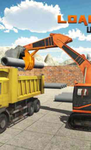 Lourd Pelle Grue Simulator 3D - Un défi de chauffeur de camion PRO de construction 3