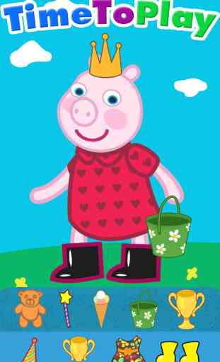Partie Heureuse de Porc Famille - Style et Design de Mode World Game Enfants 1