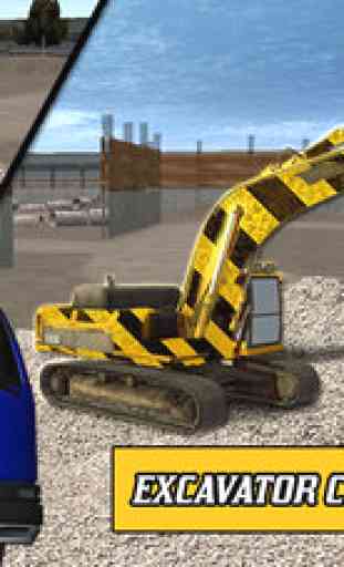 Pelle Grue lourd Sim 3D - Route de matériaux de construction et de camions à benne Digger Driving Simulator 3
