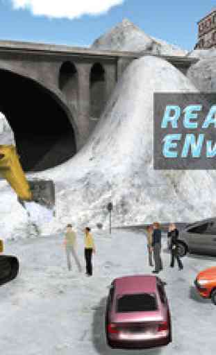 Chutes de neige Pelle Simulator - Jeu de simulation 3D Grue 1