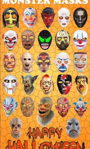 Halloween Monstre Masques Photo Sticker Maker Free 1