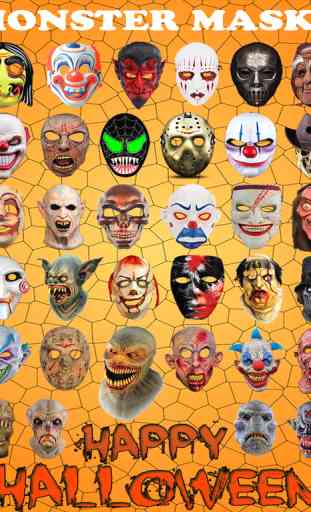 Halloween Monstre Masques Photo Sticker Maker Free 4